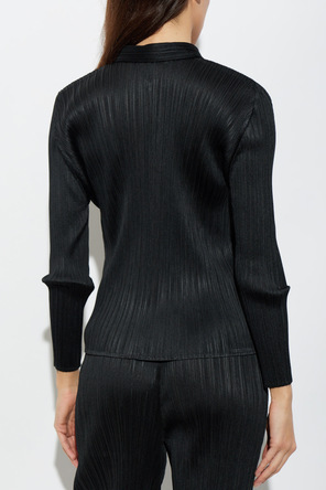 Pleats Please Issey Miyake Pleated cardigan