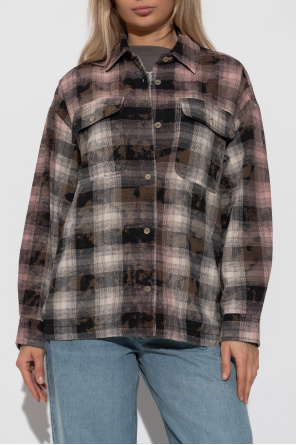 Palm Angels Camisa con estampado de cuadros