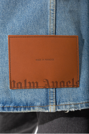 Palm Angels Denim com jacket with vintage effect