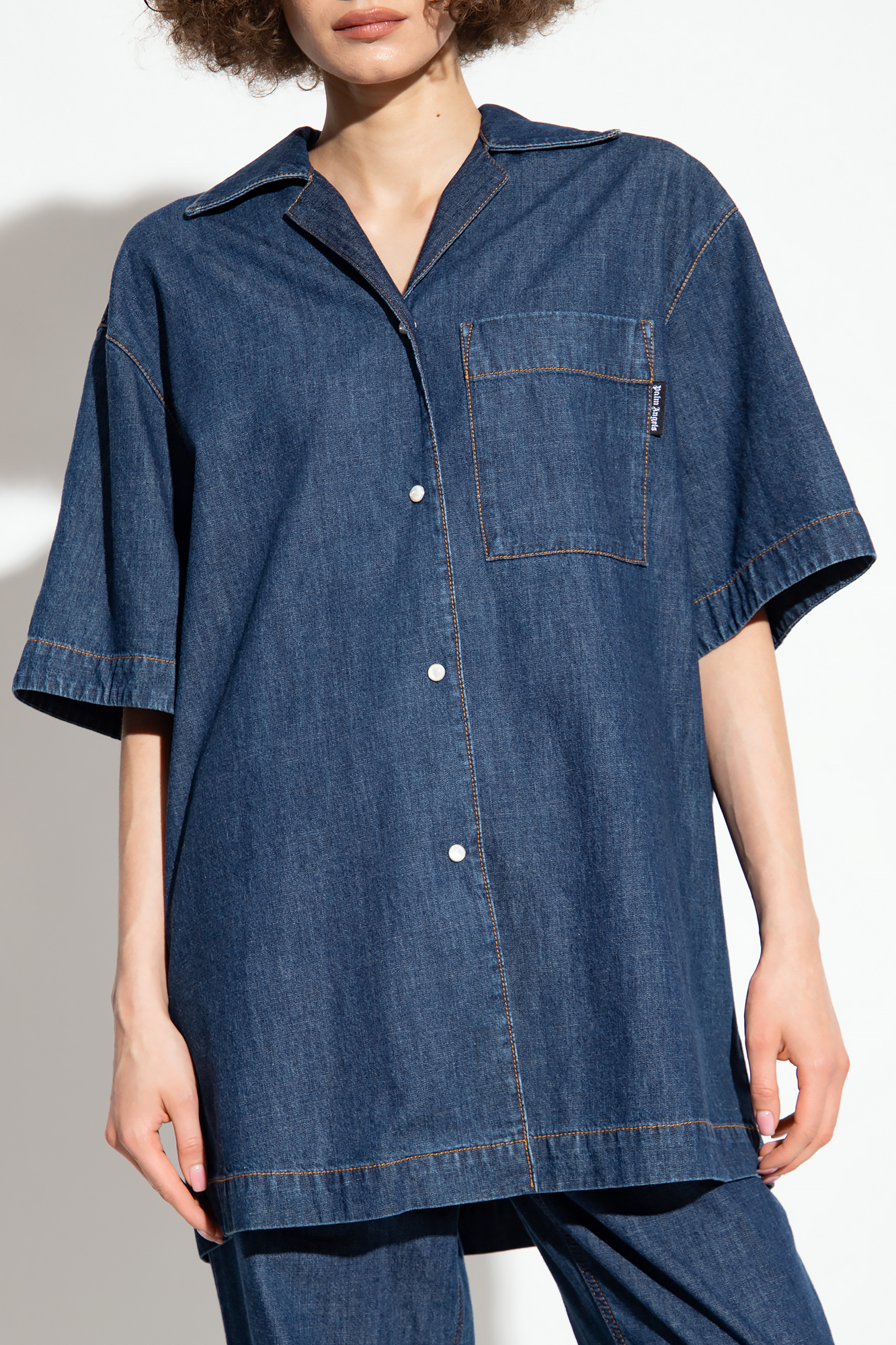 Palm Angels Oversized denim shirt