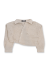 Jacquemus Kids cream Cropped asymmetrical shirt