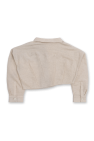 Jacquemus Kids cream Cropped asymmetrical shirt
