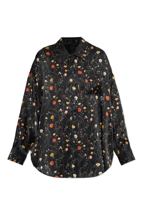 Silk shirt with floral motif od R13