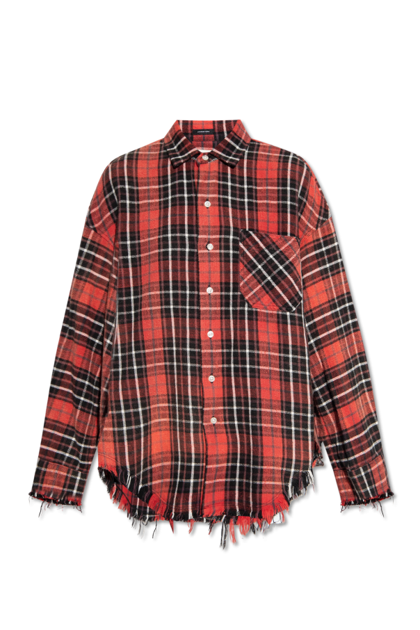 R13 Shirt with check pattern