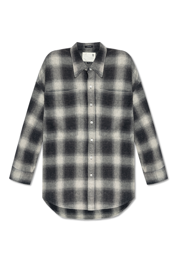 R13 Shirt with Check Pattern