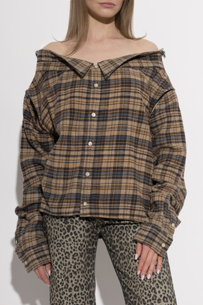 R13 Cotton off-shoulder shirt