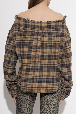 R13 Cotton off-shoulder shirt