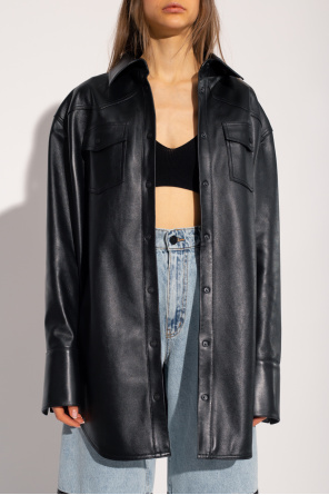 The Mannei ‘Patras’ oversize leather shirt