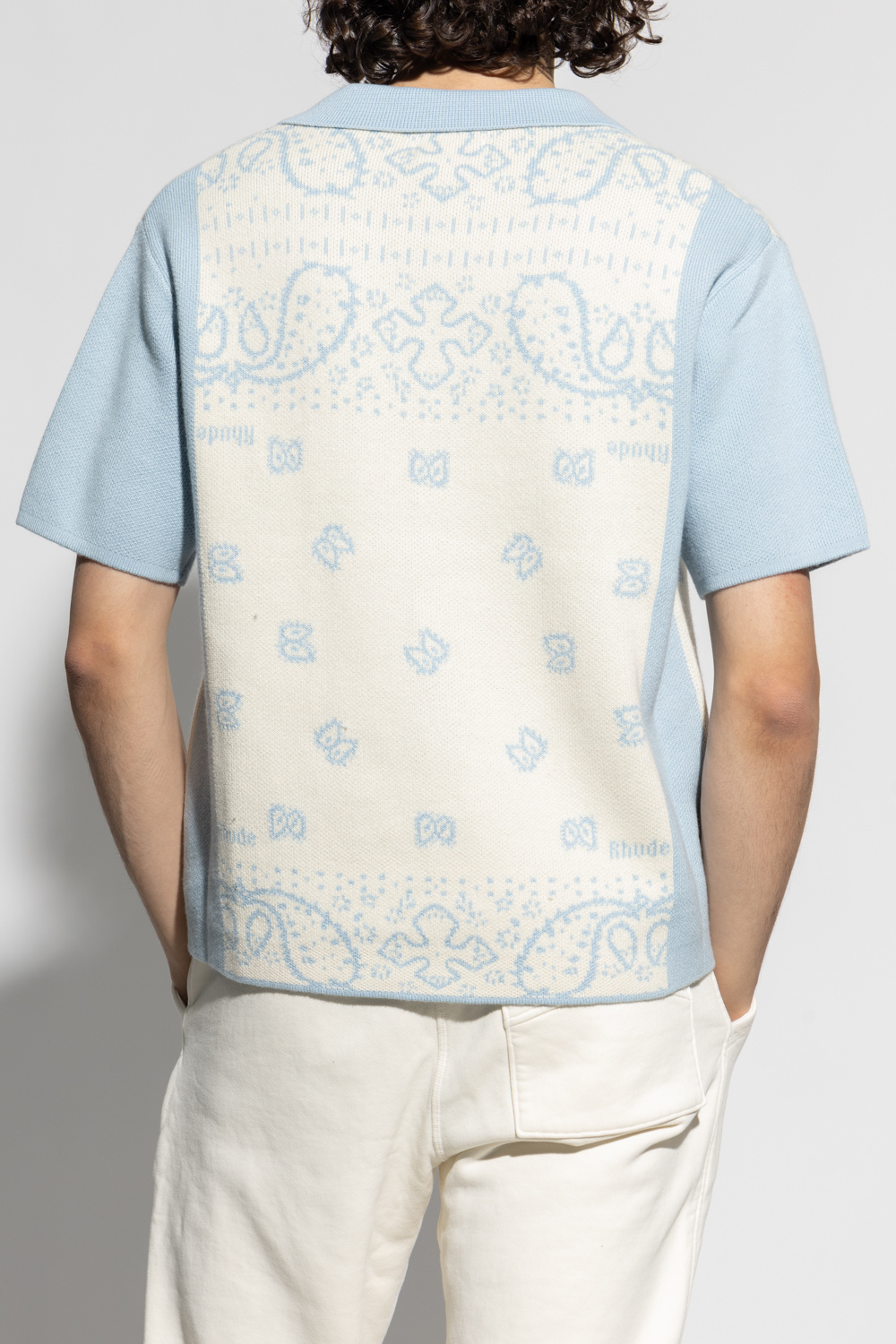 Rhude Bandana Track Shirt Xs / Blue