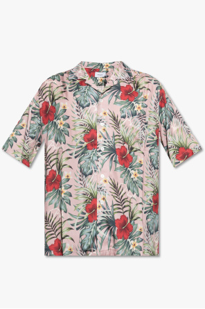 off white botanical print shirt dress item