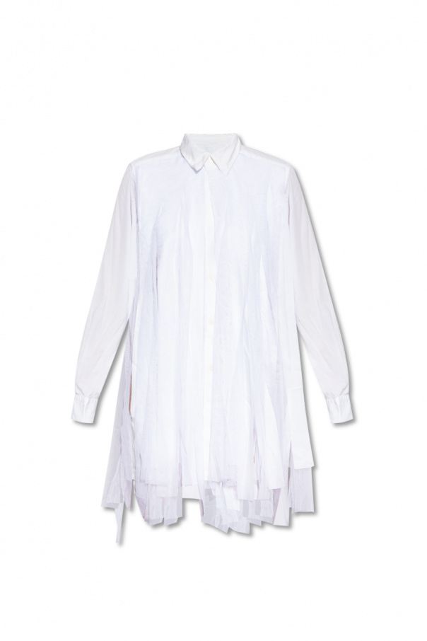 CDG by Comme des Garcons Tulle-trimmed shirt