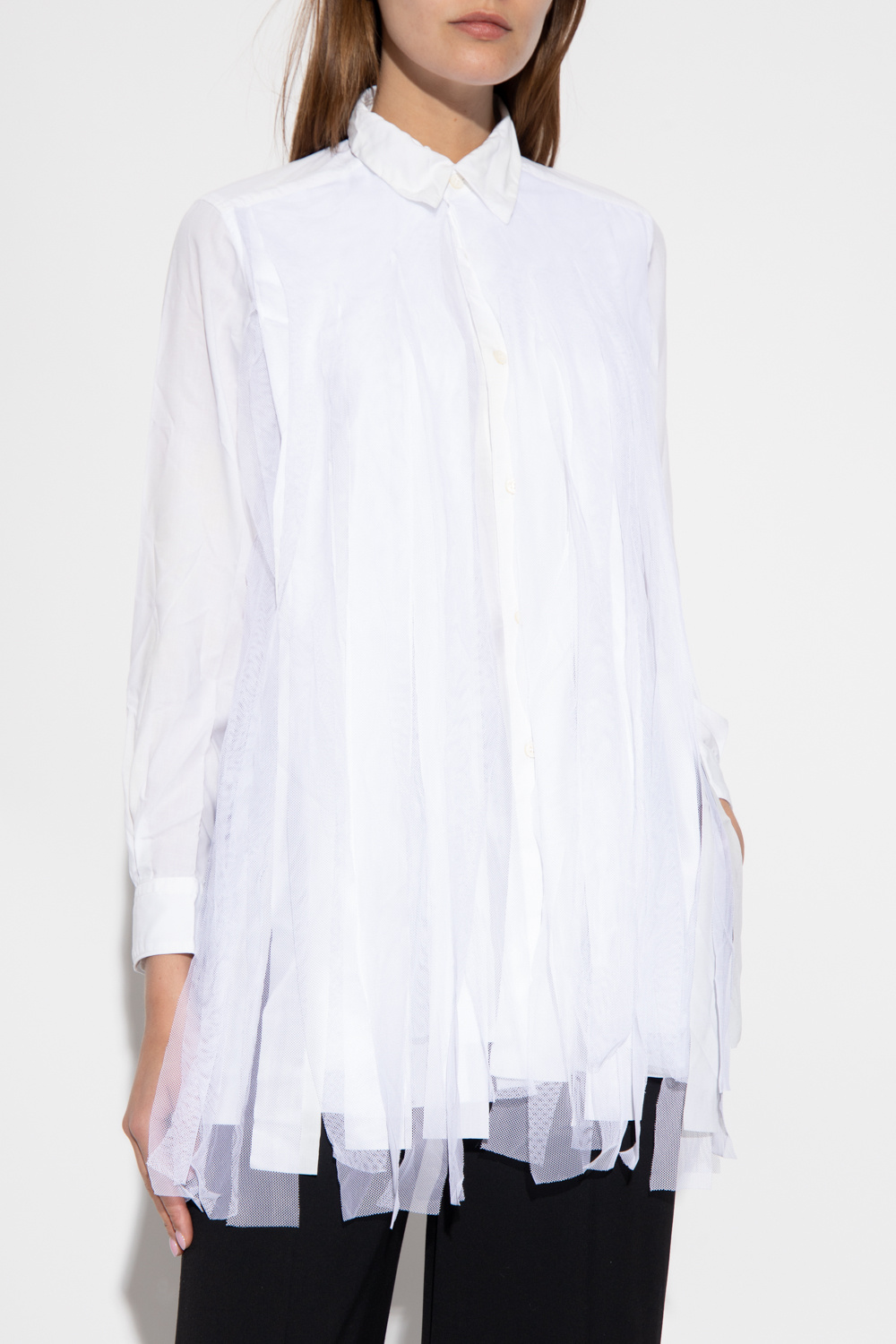 CDG by Comme des Garçons Tulle-trimmed shirt