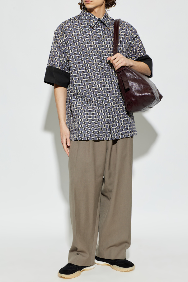 Lanvin Wzorzysta koszula z krótkimi rękawami