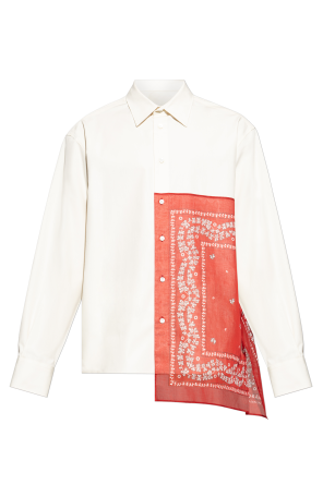 Camisa con inserto de tela decorativo od Lanvin