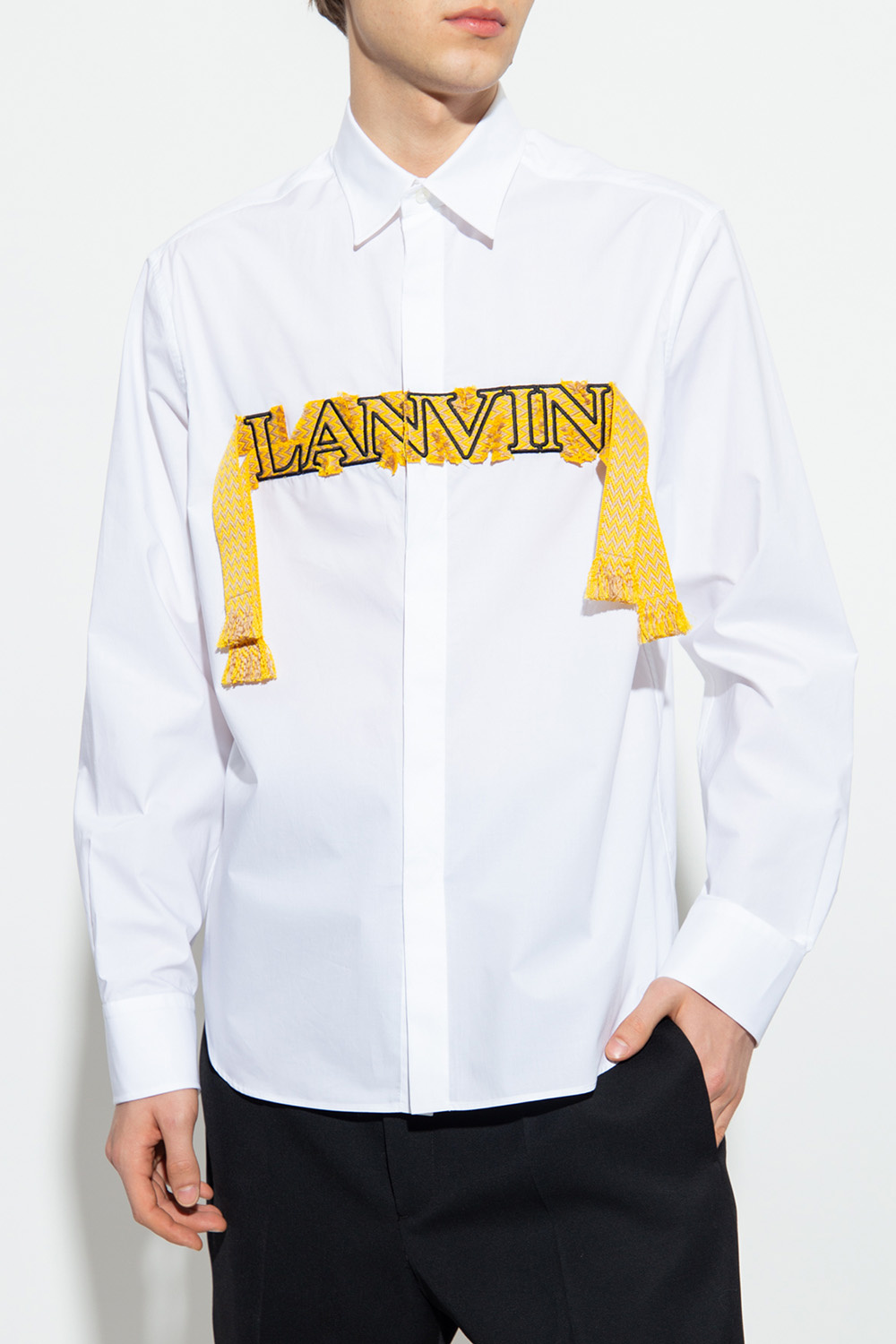 Lanvin Gcds patchwork-logo sweatshirt Grau