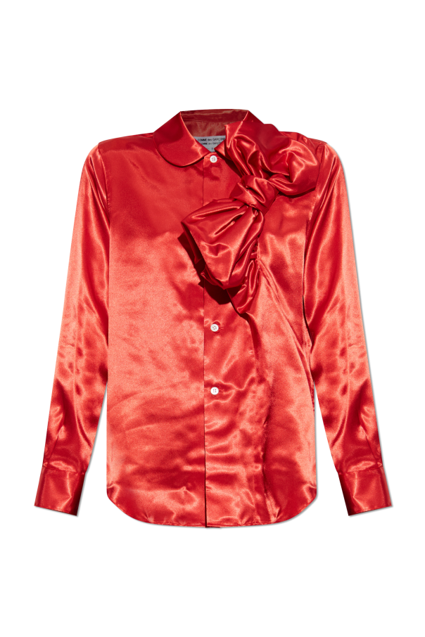 Satin shirt with decorative bow od CDG by Comme des Garçons