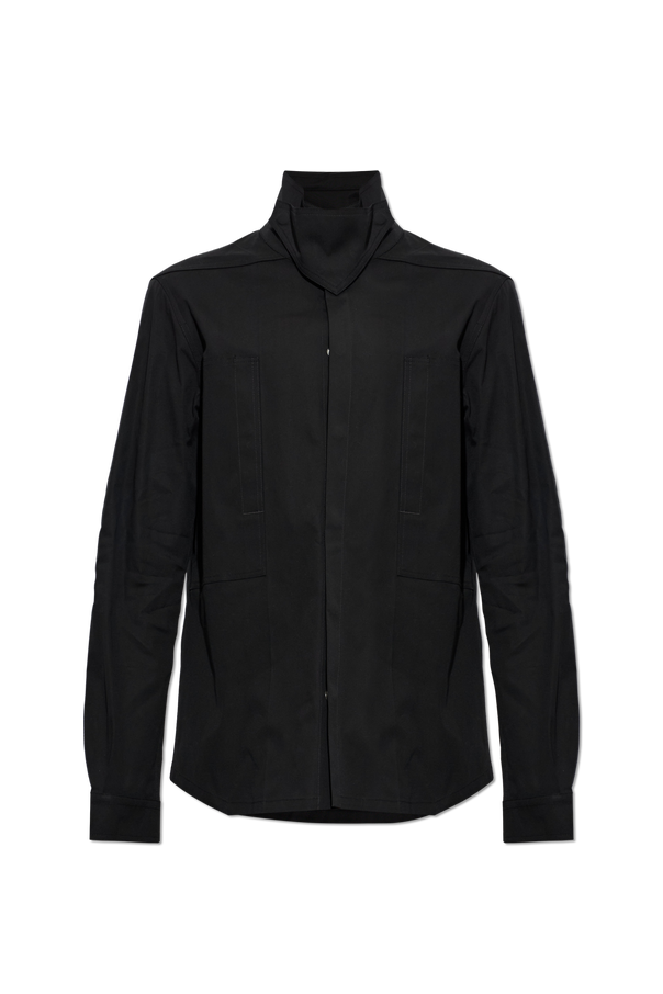 Shirt with a stand-up collar od Rick Owens