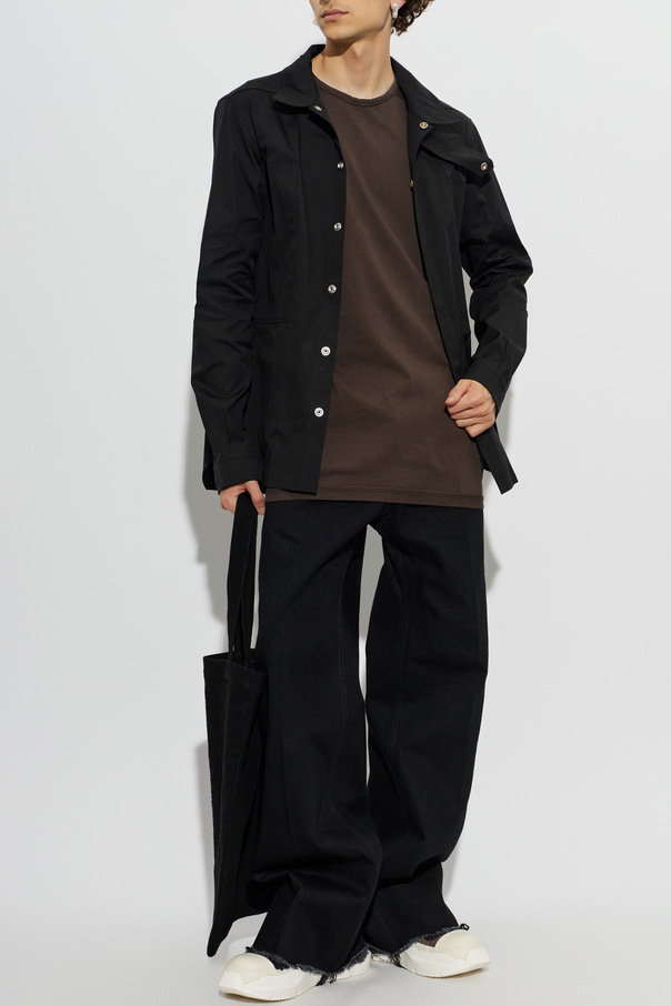 Rick Owens Shirt with a stand-up collar