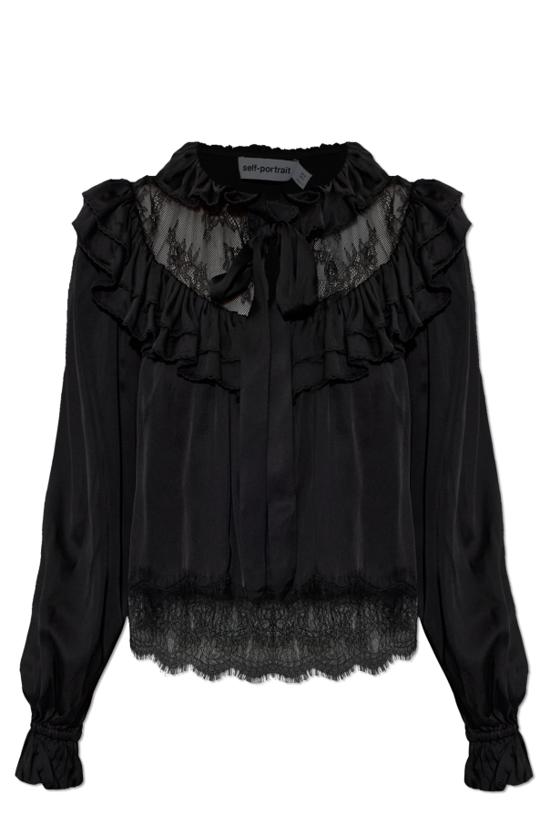 Shirt with lace trim od Self-Portrait