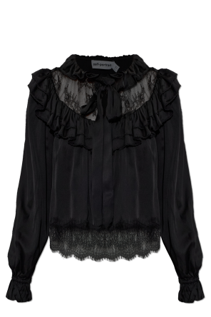 Camisa con acabado de encaje