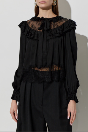 Self-Portrait Shirt with lace trim