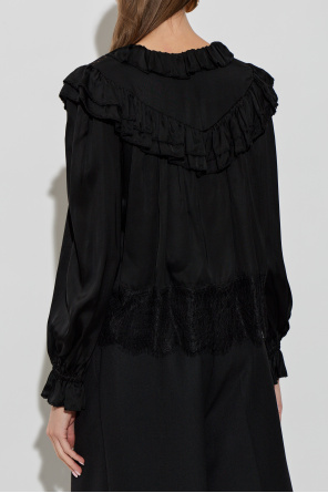 Self-Portrait Shirt with lace trim