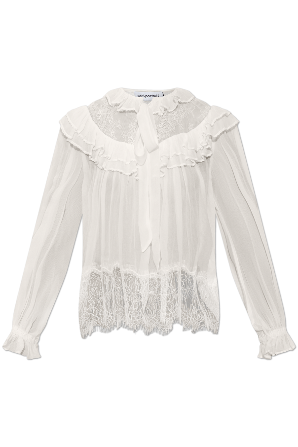 Shirt with lace trim od Self-Portrait