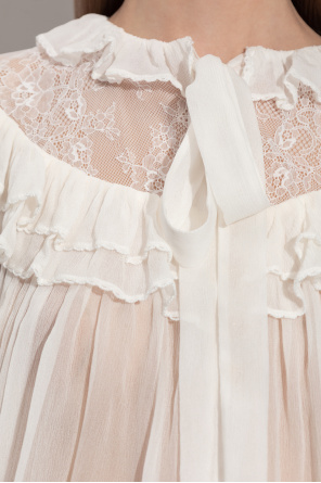 Self-Portrait Hemd mit Spitzenbesatz