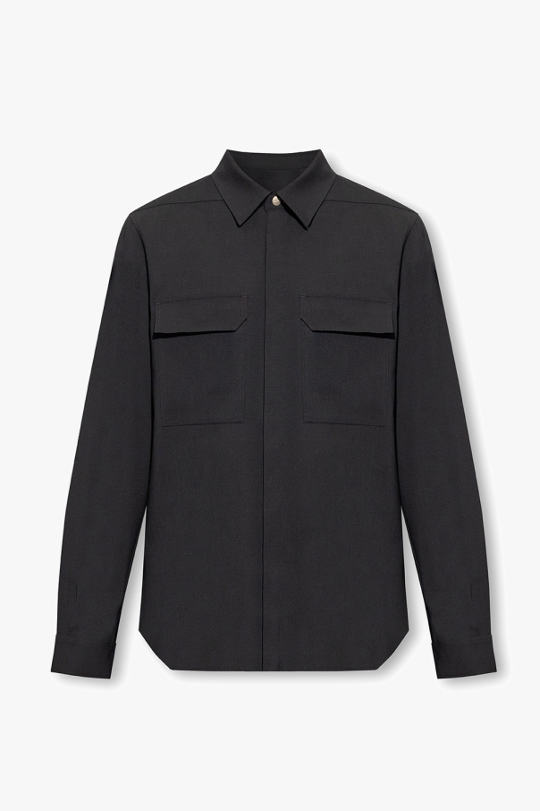 Rick Owens Cotton Jacket With All-over Patch