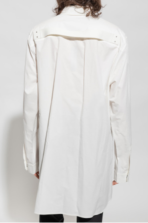 Rick Owens Long-sleeved shirt Straight cut Classic collar Cuffs Flap pockets Faded effect Snap-button fastening
