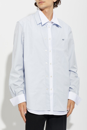 Acne Studios Bawełniana koszula z wyszyty logo
