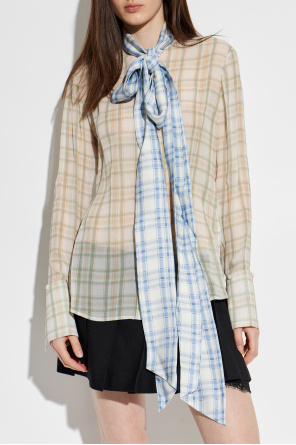 Acne Studios Silk shirt with a check pattern