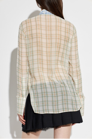 Acne Studios Silk shirt with a check pattern