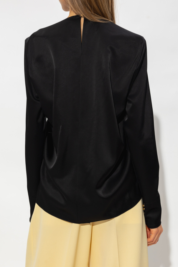 Lanvin Silk Satin Shorts in Black for Men