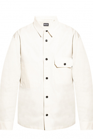 MM6 Maison Margiela logo-embroidered drawstring hoodie White