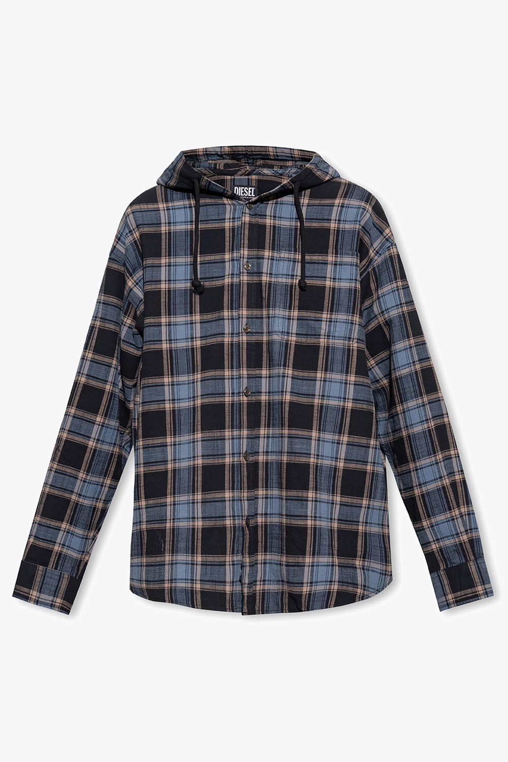 Diesel ‘S-DEWNY’ checked floral-print shirt