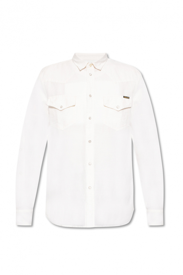 Diesel 'S-EAST-LONG-HS'  Reclaimed shirt with pockets