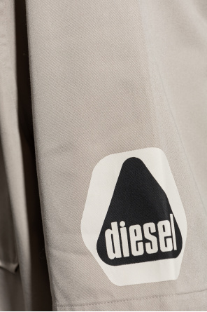Diesel 'Tall Hoodie With Print And Contrast Hood