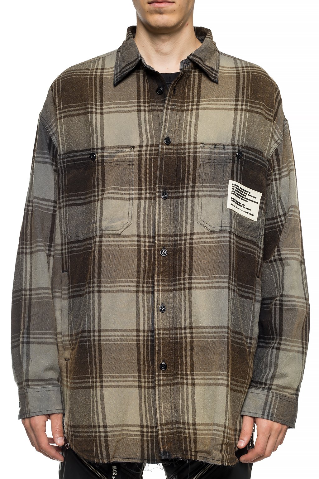 diesel patterned shirt