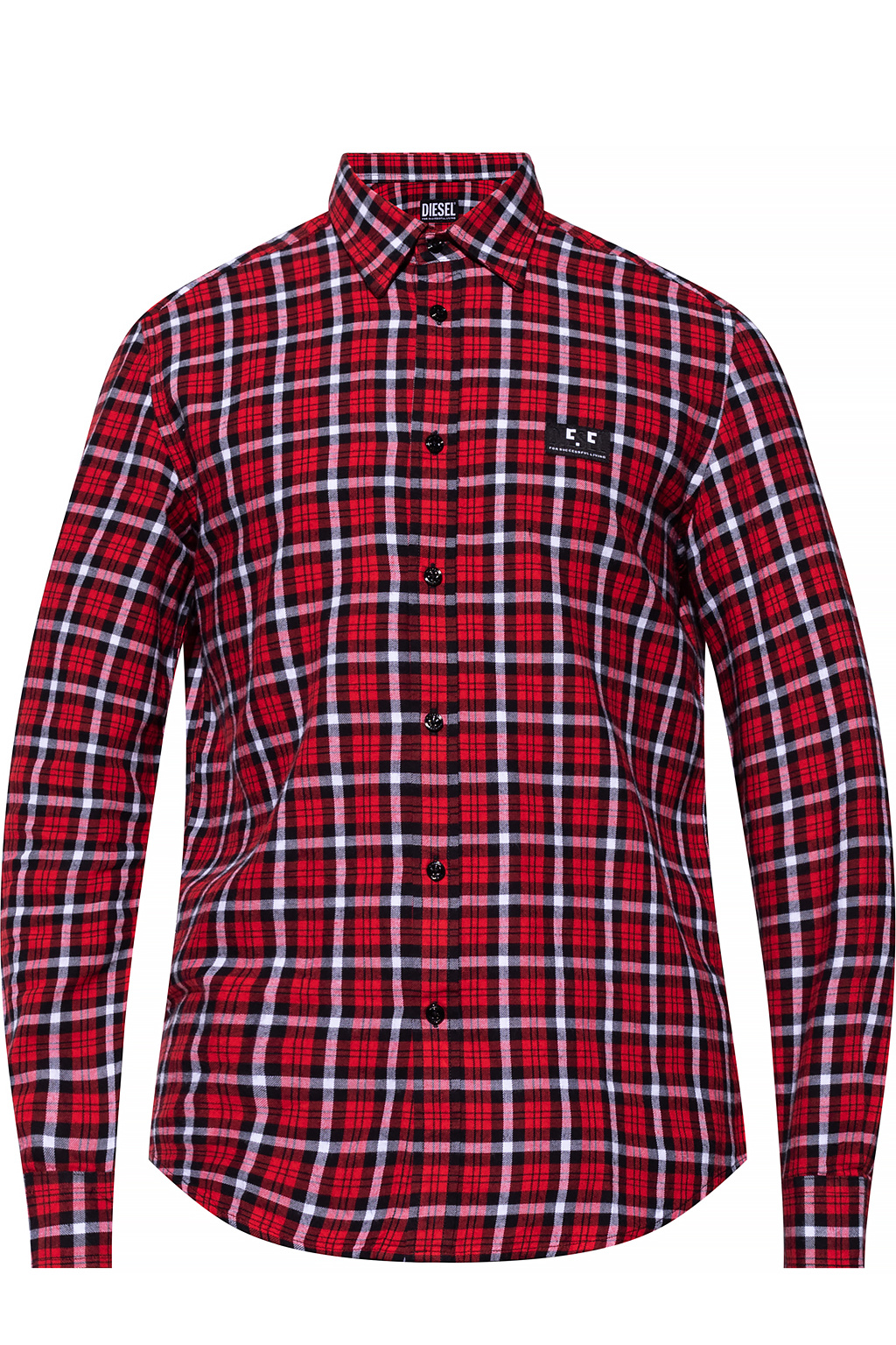 diesel red check shirt