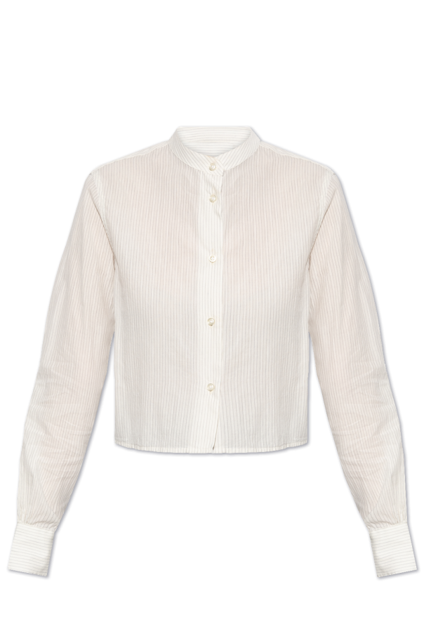 Officine Generale Short shirt with striped pattern