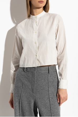 Officine Generale Short shirt with striped pattern