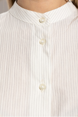 Officine Generale Short shirt with striped pattern