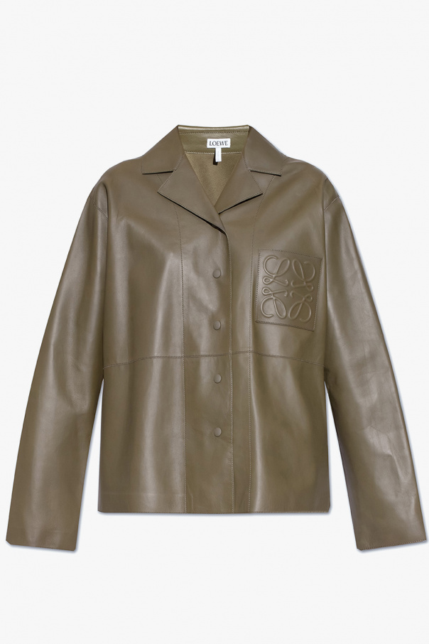 Loewe hooded Leather shirt