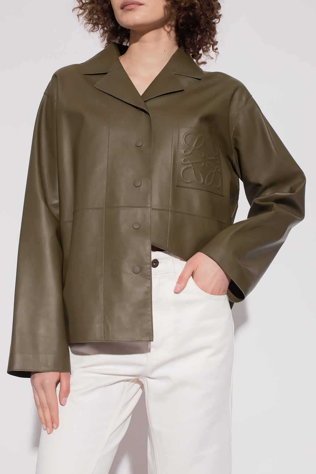 loewe cashmere Leather shirt