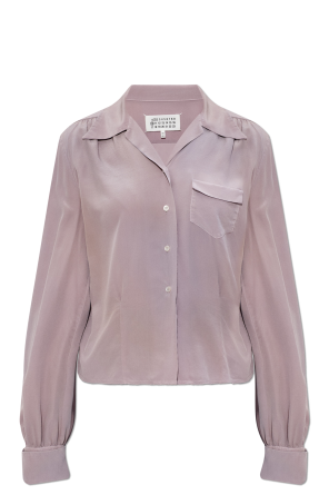 Camisa de seda com bolso