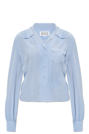 Camisa de seda com bolso