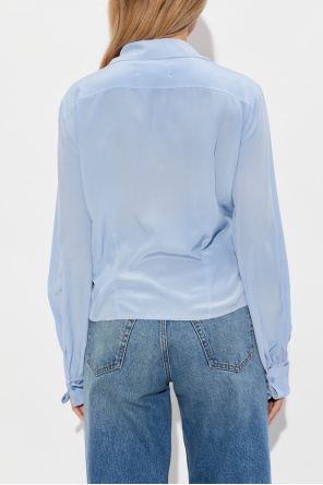 Maison Margiela Camisa de seda com bolso