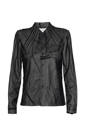Shirt with a stand-up collar