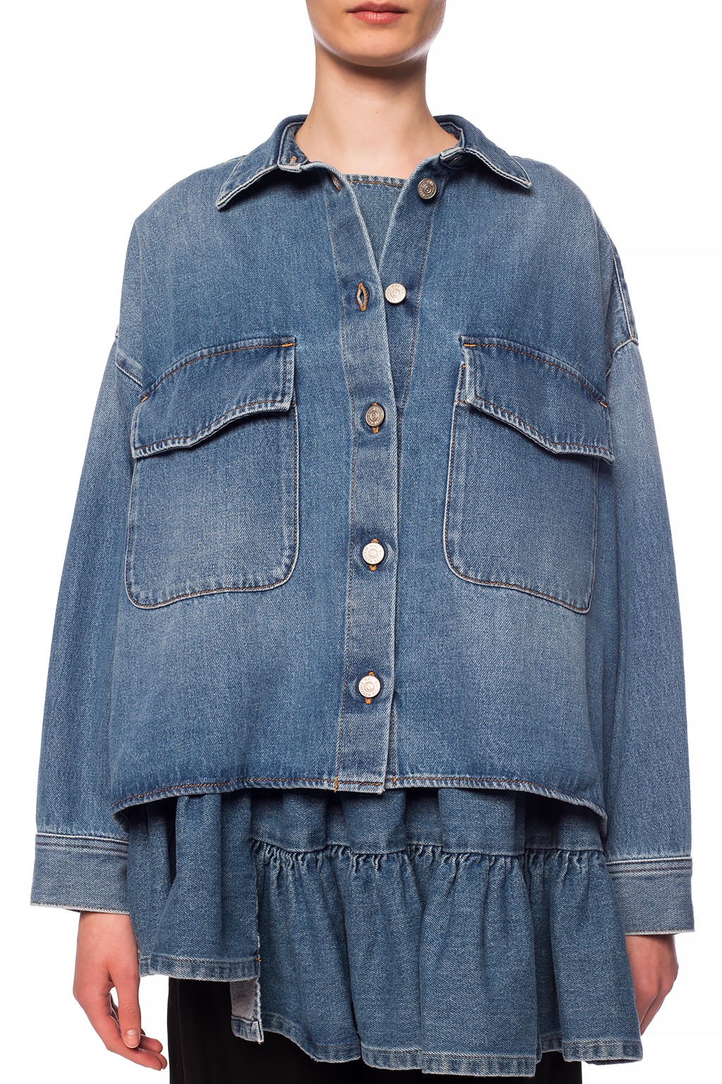 mm6 oversized denim jacket